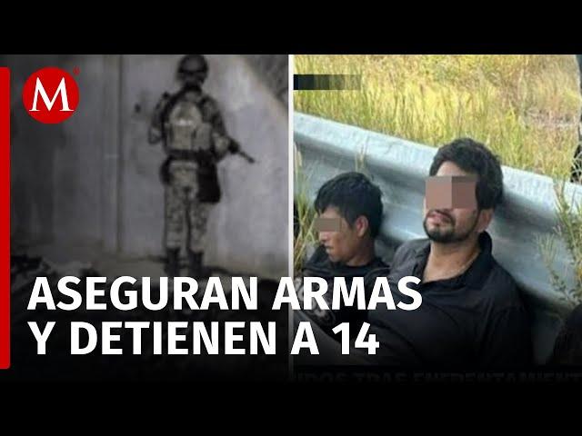 Capturan a 14 en Sinaloa tras violento enfrentamiento armado