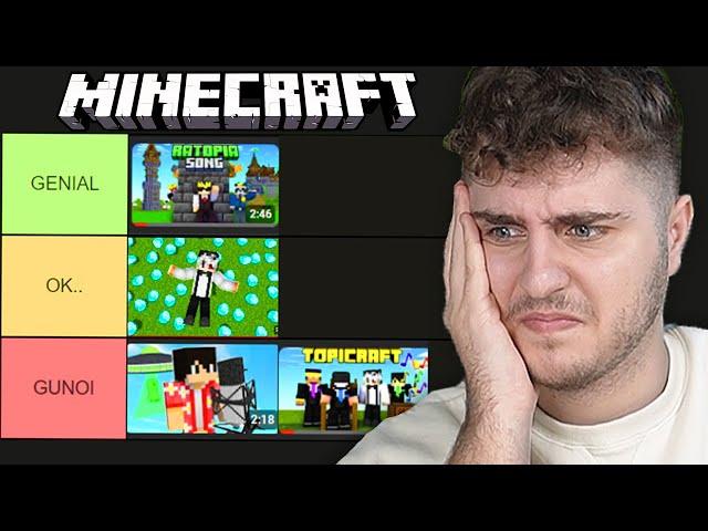 TIER LIST cu PIESE MINECRAFT din ROMANIA !