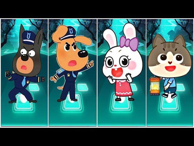 All Mega Mix : Sheriff Labrador Team ️ Tiles Hop EDM Rush!