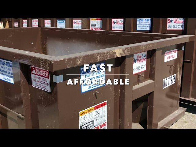 Roll-off Waste Boxes and Dumpster Deals. EAST TENNESSEE. 5 Star Waste - Bulk Trash Pickup