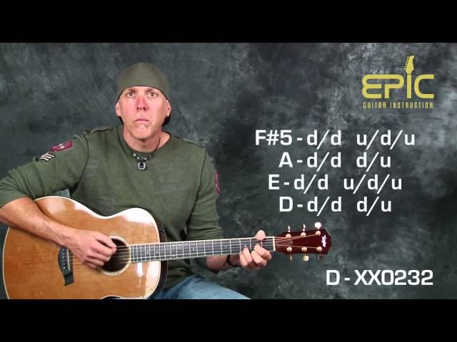 Learn super EZ beginner song Seether Fine Again acoustic guitar lesson with chords strum patterns