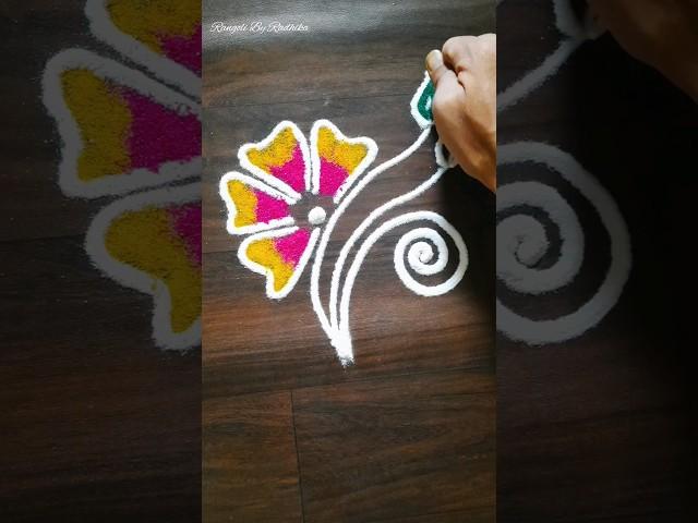 beautiful beginners rangoli #easy #rangoli #short #rangolidesigns #shorstvideo
