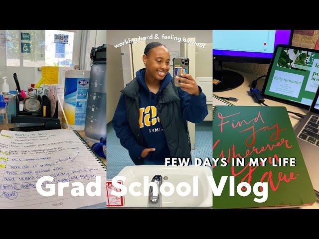 GRAD SCHOOL VLOG: Few busy days in my life, working on my thesis paper, feeling burnout + GOOD NEWS