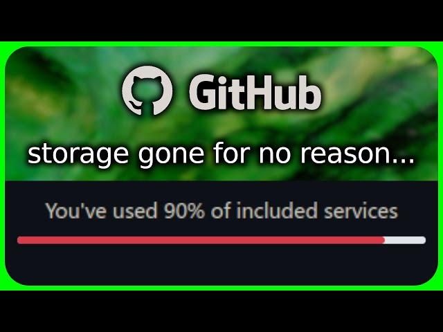 GitHub storage filled up without any codespaces. Why?