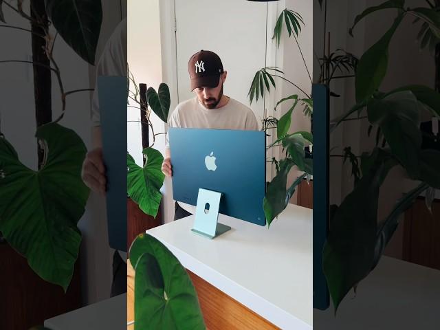 unbox my new green iMac with me ️