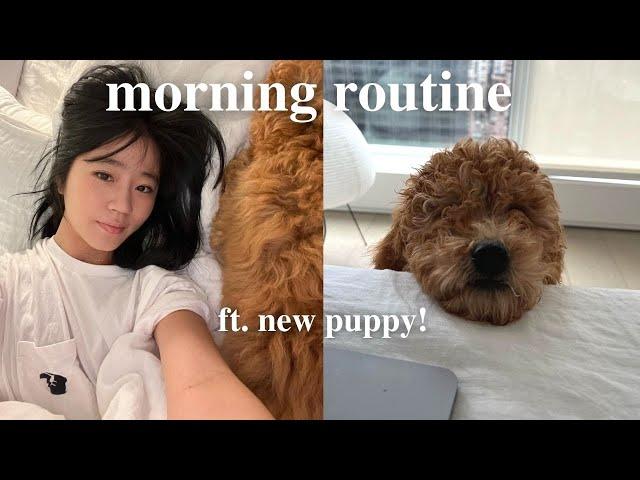 Home Alone| My morning routine with my puppy! warning: cuteness overload