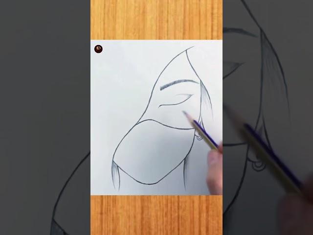 Girl drawing with mask |#shorts #youtubeshorts #trending #shortvideo