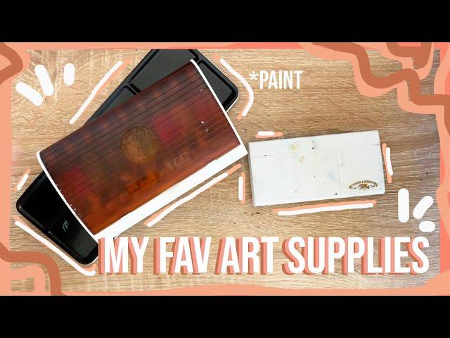 affordable art supplies im currently obsessed with + my old but gold art supplies   - art vlogmas 3