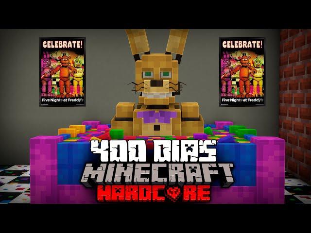 Sobreviví 400 días En Un Apocalipsis de FIVE NIGHTS AT FREDDY'S En Minecraft HARDCORE... Esto pasó