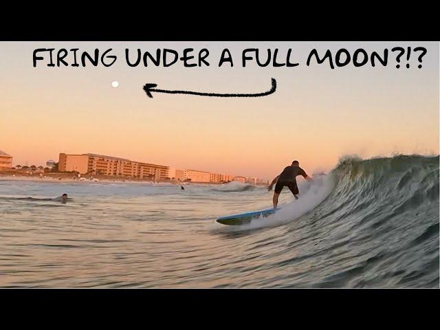 Firing Surf Under Afternoon Full Moon?!? Fort Walton Beach Okaloosa Island Destin Gulf Emerald Coast