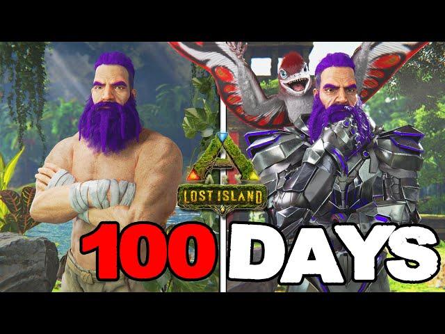 I Survived 100 Days Of Lost Island Hardcore Ark Survival Evolved