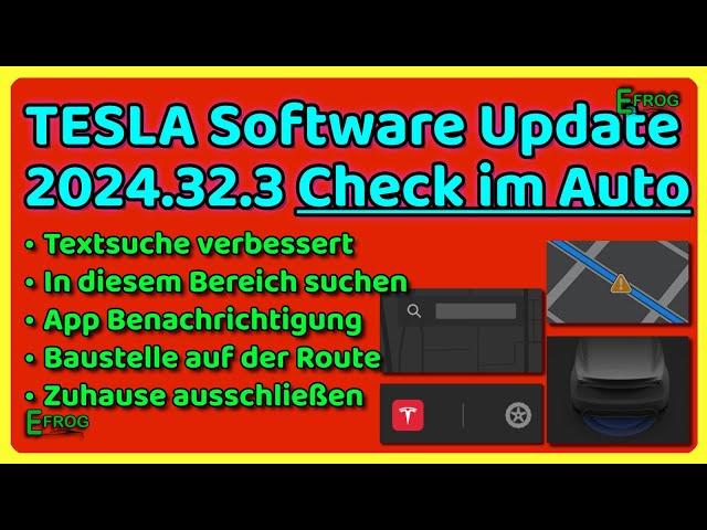 Tesla Software 2024.32.3 Check im Auto