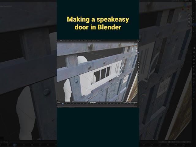 Making a speakeasy door in Blender #shorts #vfx #blender3d #3d