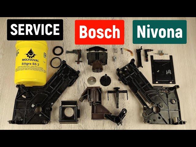 Repair and maintenance of the brew unit of the BOSCH, NIVONA coffee machine. Service coffee machine