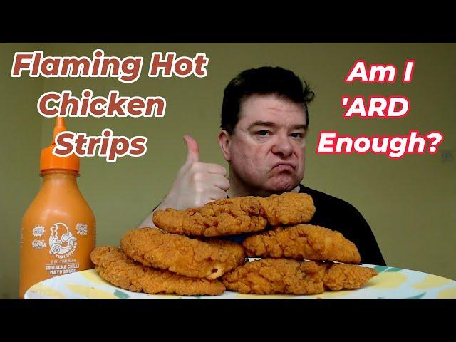 ASMR - Eating Flaming Hot Chicken Strips With Hot Sauce For Lunch