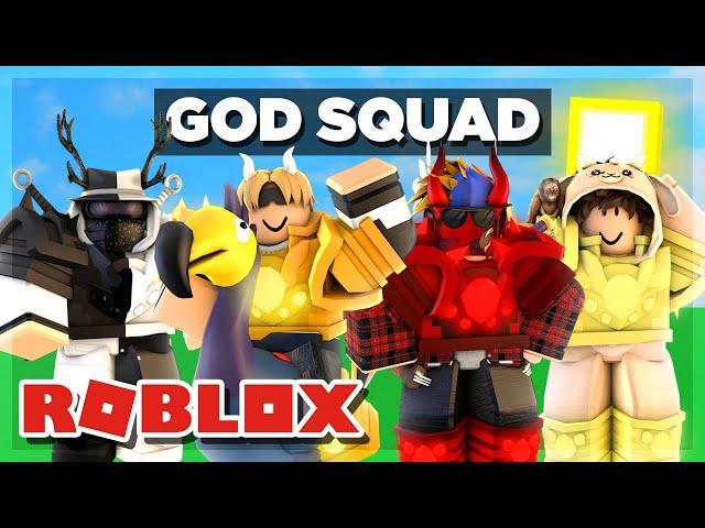 THE GOD YOUTUBER SQUAD! Roblox Bedwars