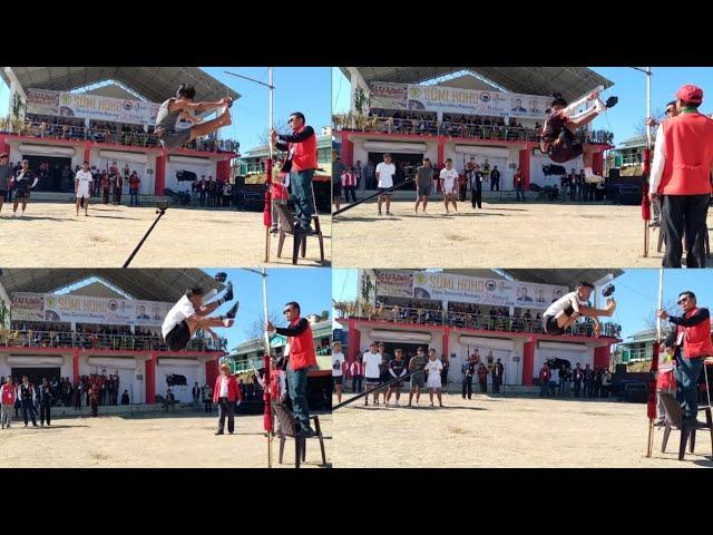 8 feet Spear kick Challenge between our Sumi  Youth in the name of Ahuna Fests  || Akibo Achumi