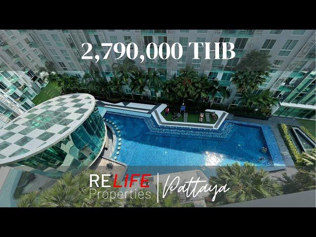 TOP FLOOR one-bedroom condo for sale at City Center Residence (CCR), in the heart of Pattaya!