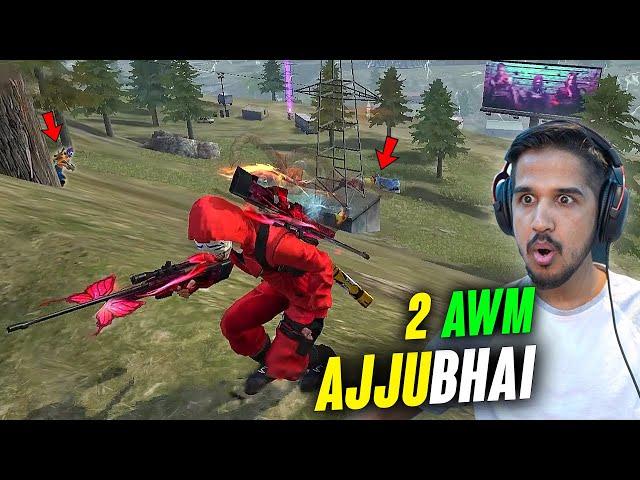 AJJUBHAI 2 AWM OVERPOWER SQUAD PLAY WITH AMITBHAI AND @Munnabhaigaming - FREE FIRE HIGHLIGHTS