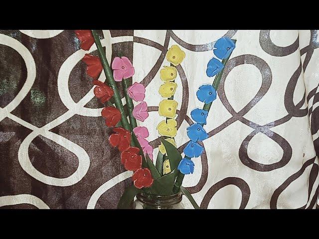 Best out of waste flower making ideas... easy flower making 