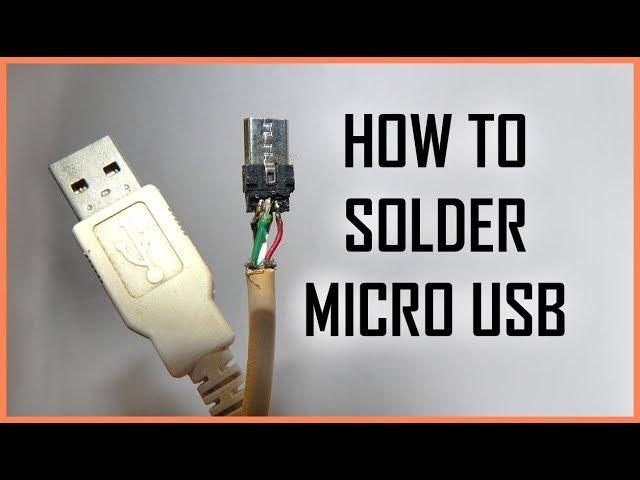 How to Solder Male Micro Usb Connector