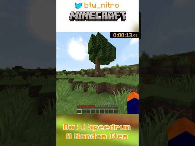 Minecraft But I Speedrun An Item Frame #shorts #minecraft #minecraftspeedrun