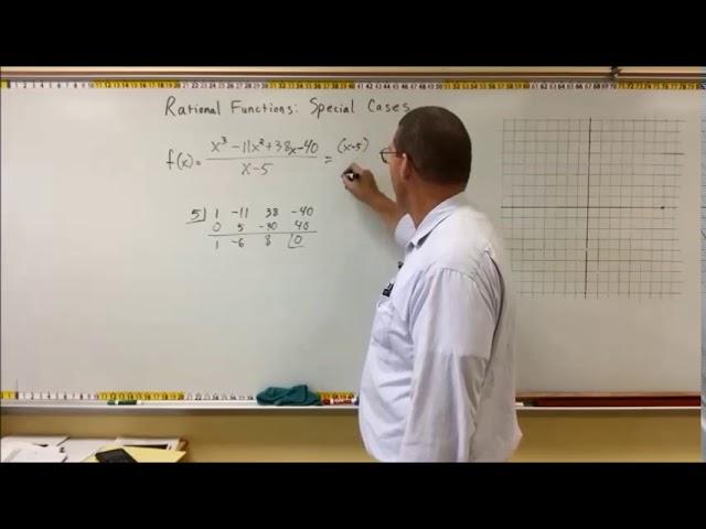 Rational Functions - Special Case, Quadratic Graph - Mr. Ryan - Error in Example 1