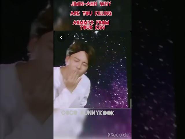 mochi's small hand flying kiss will melt armys heart  #jimin #bts #army #btsconcert