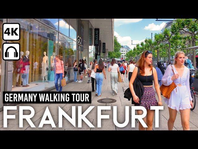 FRANKFURT, Germany  4K Walking Tour | Downtown & Banking District