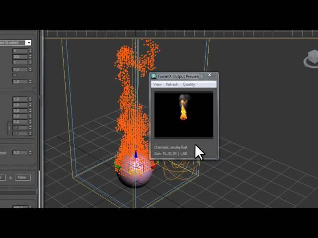 3ds max - FumeFX simple realistic fire tutorial