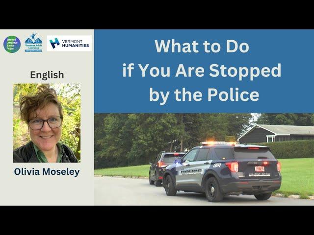 ENGLISH: What to do if you are stopped by the Police