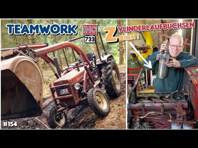 So geht's - IHC 733A LAUFBUCHSEN ziehen | MCCormick D432 -AKTION- "Rohr verlegen" | oldtimer_junkie