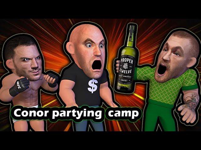 Conor's partying while Chandler's training