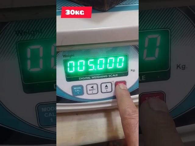 HOW CALIBRATE 30KG DIGITAL ELECTRIC WEIGHT SCALE WITH 5/10KG STANDARD WEIGHT. DEMO ONLY