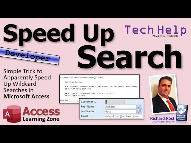 Simple Trick to Apparently Speed Up Wildcard Searches in Microsoft Access