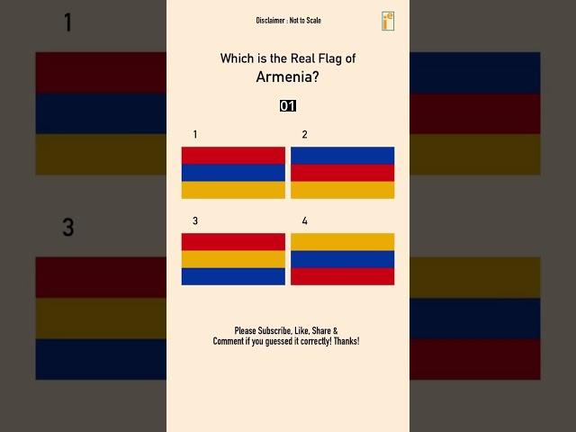 Find the Real Flag 1 • Armenia #flag #quiz