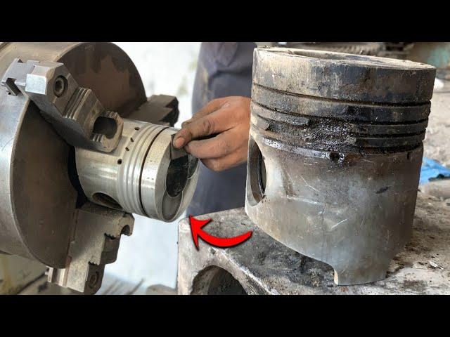 Piston Ringland are Broken Due To Overheating of Engine | How to Rebuild Old Engine Piston Of Truck