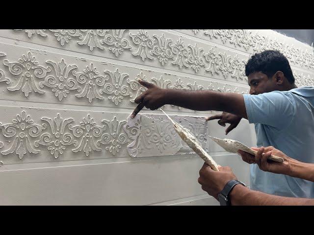 3MM Foam Stencil Wall Texture Design | Wall Texture Painting Design Ideas