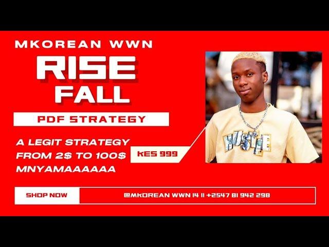 RISE FALL STRATEGY BY MKOREAN WWN // DERIV BINARY TRADING