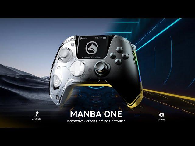 Manba One Controller | Full-color interactive screen for customizations, no APP needed.