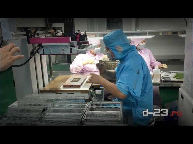 Фабрика стекол apple iPhone в Китае (Apple iPhone glass factory in China)