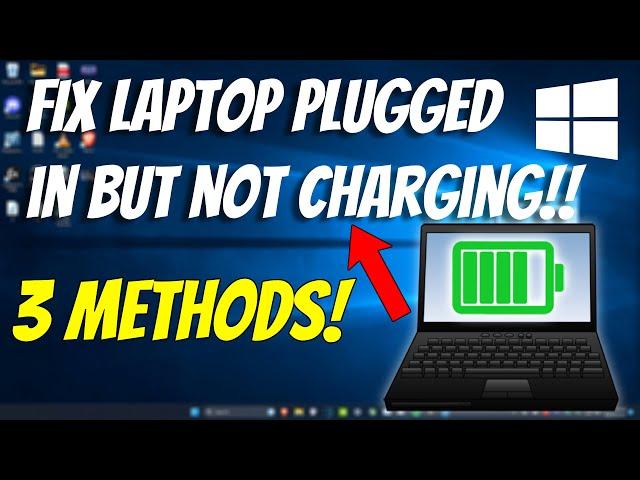 How to Fix Laptop Battery not Charging | Plugged in Not Charging (Windows 11)