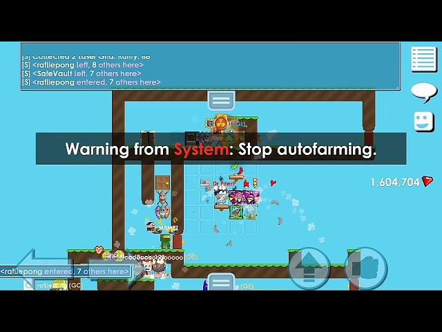 So i was farming and i got banned | Growtopia