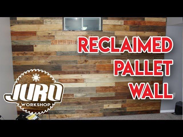 easy to make DIY reclaimed pallet wood wall - JURO Workshop