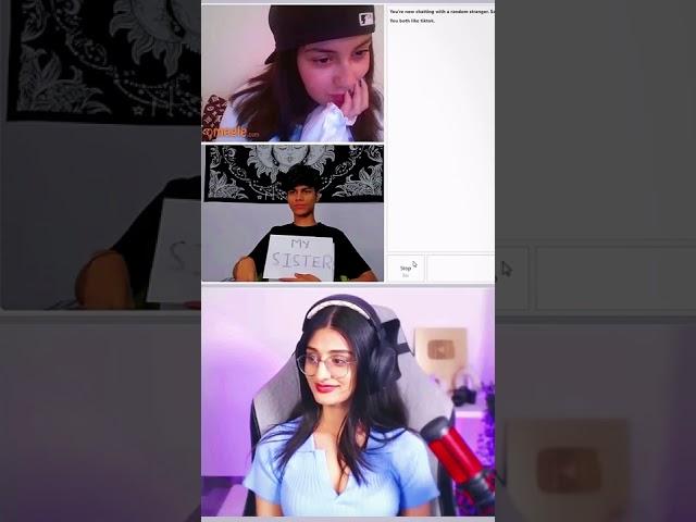 @PAYALGAMING reaction on @AdarshSinghUC Omegle Video  roasting girl on omegle  #shorts #omegle