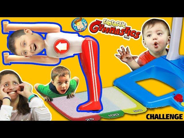 FANTASTIC GYMNASTICS CHALLENGE! Losers Eat Melted Surprise! FUNnel V Flips & Fails Fun