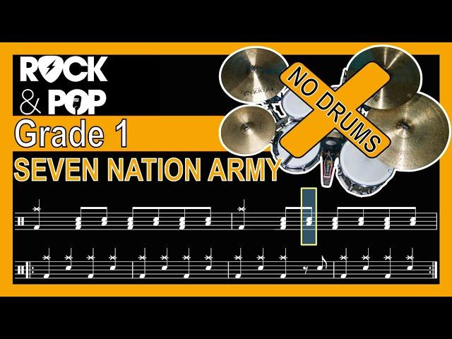 Seven Nation Army - Drumless Track With Notation (Trinity Grade 1)