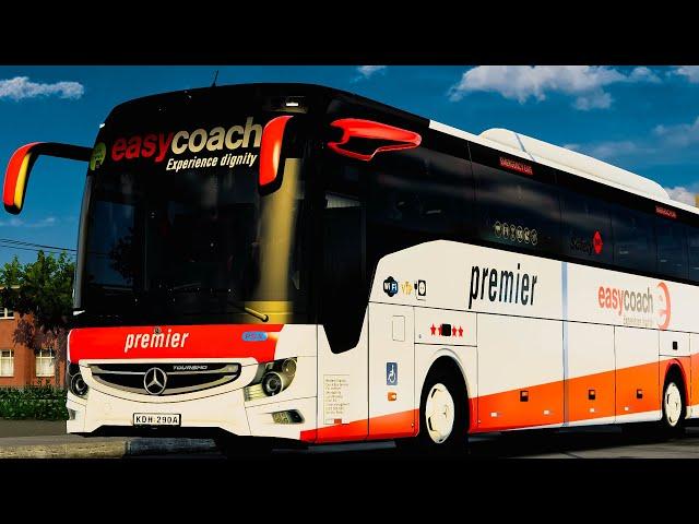 Delivering a Brand New Easy Coach Premier+ Mercedes Benz 1730 Bus|  ETS2 |G29