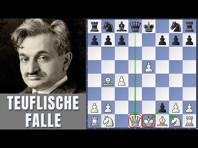 Teuflische Eröffnungsfalle gegen Damengambit || Lasker-Falle