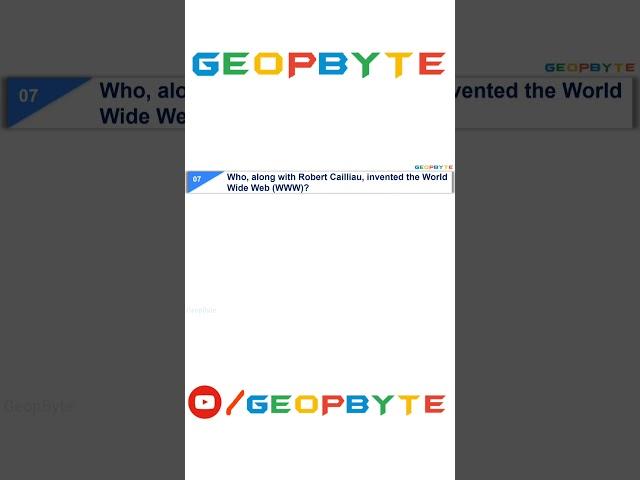 Who invented the world world web? #shorts  #ytshorts #geopbyte